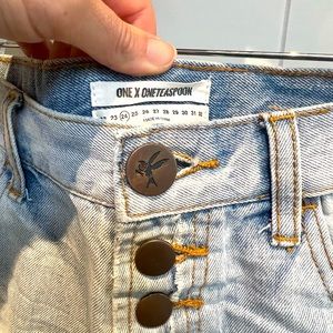 One Teaspoon Bandits High Rise Light Wash Size 24